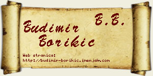 Budimir Borikić vizit kartica